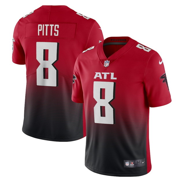 mens nike kyle pitts red atlanta falcons alternate 2 vapor limited jersey